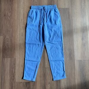Simply Blessed Blue Casual Pants Drawstring Waist Crop Lightweight Small‎